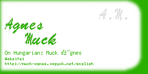 agnes muck business card